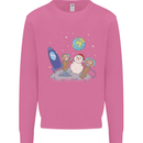 Space Monkeys Aliens UFO Christmas Snowman Mens Sweatshirt Jumper Azalea