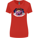Space Planet Dessert Funny Food Womens Wider Cut T-Shirt Red