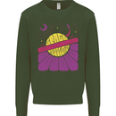 Space Revolution Universe Astronaut 60's Mens Sweatshirt Jumper Forest Green