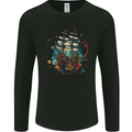 Space Ship Fantasy Galleon Sailing Sailor Mens Long Sleeve T-Shirt Black