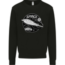 Space Trip Rocket Ship Astronaut Mens Sweatshirt Jumper Black