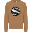 Space Trip Rocket Ship Astronaut Mens Sweatshirt Jumper Caramel Latte