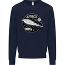 Space Trip Rocket Ship Astronaut Mens Sweatshirt Jumper Navy Blue
