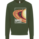 Space Velodrome Cycling Cyclist Bicycle Mens Sweatshirt Jumper Forest Green