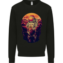 Spaceman Santa Christmas Space Astronaut Mens Sweatshirt Jumper Black