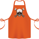 Spanner Skull Mechanic Car Biker Motorbike Cotton Apron 100% Organic Orange