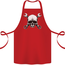 Spanner Skull Mechanic Car Biker Motorbike Cotton Apron 100% Organic Red