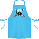 Spanner Skull Mechanic Car Biker Motorbike Cotton Apron 100% Organic Turquoise