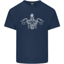 Spartan Biker Motorbike Motorcycle Mens Cotton T-Shirt Tee Top Navy Blue