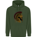 Spartan Helmet Gym Bodybuilding Training Childrens Kids Hoodie Forest Green