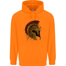 Spartan Helmet Gym Bodybuilding Training Childrens Kids Hoodie Orange