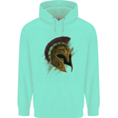Spartan Helmet Gym Bodybuilding Training Childrens Kids Hoodie Peppermint