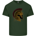 Spartan Helmet Gym Bodybuilding Training Mens Cotton T-Shirt Tee Top Forest Green