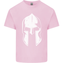 Spartan Helmet Weight Training Fitness Gym Mens Cotton T-Shirt Tee Top Light Pink