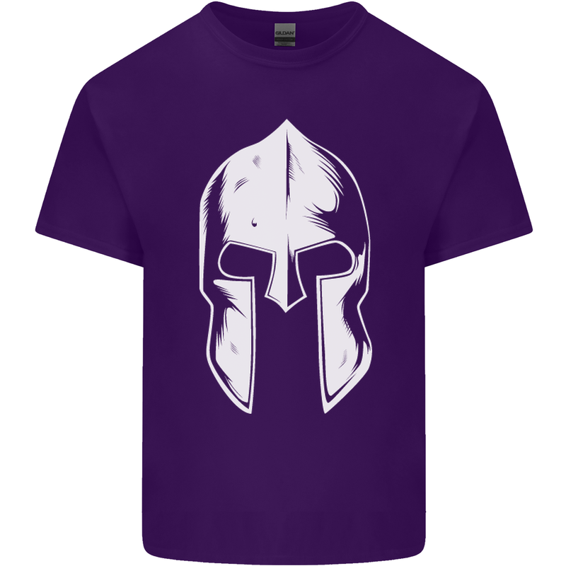 Spartan Helmet Weight Training Fitness Gym Mens Cotton T-Shirt Tee Top Purple