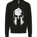 Spartan Helmet Weight Training Fitness Gym Mens Sweatshirt Jumper Black
