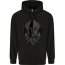 Spartan Skull Roman Helmet Gym MMA Mens Hoodie Black