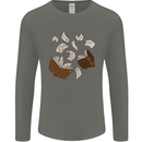 Spell Book Magic Magician Magical Mens Long Sleeve T-Shirt Charcoal