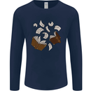 Spell Book Magic Magician Magical Mens Long Sleeve T-Shirt Navy Blue