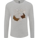 Spell Book Magic Magician Magical Mens Long Sleeve T-Shirt Sports Grey