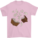 Spell Book Magic Magician Magical Mens T-Shirt Cotton Gildan Light Pink