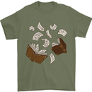 Spell Book Magic Magician Magical Mens T-Shirt Cotton Gildan Military Green