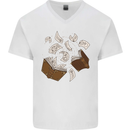 Spell Book Magic Magician Magical Mens V-Neck Cotton T-Shirt White