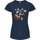 Spell Book Magic Magician Magical Womens Petite Cut T-Shirt Navy Blue
