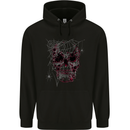 Spider Web Skull Childrens Kids Hoodie Black