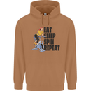 Spinning Eat Sleep Spin Repeat Cycling Mens 80% Cotton Hoodie Caramel Latte