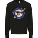Spitfire MOD RAF WWII Fighter Plane British Kids Sweatshirt Jumper Black