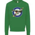 Spitfire MOD RAF WWII Fighter Plane British Kids Sweatshirt Jumper Irish Green