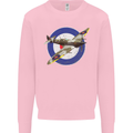 Spitfire MOD RAF WWII Fighter Plane British Kids Sweatshirt Jumper Light Pink