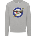 Spitfire MOD RAF WWII Fighter Plane British Kids Sweatshirt Jumper Sports Grey
