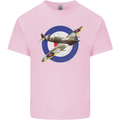 Spitfire MOD RAF WWII Fighter Plane British Kids T-Shirt Childrens Light Pink