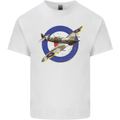 Spitfire MOD RAF WWII Fighter Plane British Kids T-Shirt Childrens White