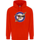 Spitfire MOD RAF WWII Fighter Plane British Mens 80% Cotton Hoodie Bright Red