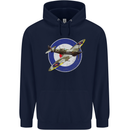 Spitfire MOD RAF WWII Fighter Plane British Mens 80% Cotton Hoodie Navy Blue