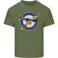 Spitfire MOD RAF WWII Fighter Plane British Mens Cotton T-Shirt Tee Top Military Green