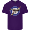 Spitfire MOD RAF WWII Fighter Plane British Mens Cotton T-Shirt Tee Top Purple