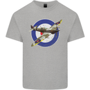 Spitfire MOD RAF WWII Fighter Plane British Mens Cotton T-Shirt Tee Top Sports Grey