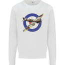 Spitfire MOD RAF WWII Fighter Plane British Mens Sweatshirt Jumper White
