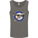 Spitfire MOD RAF WWII Fighter Plane British Mens Vest Tank Top Charcoal