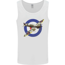 Spitfire MOD RAF WWII Fighter Plane British Mens Vest Tank Top White