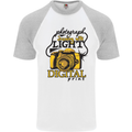 Photography Drawing With Light Photographer Mens S/S Baseball T-Shirt White/Sports Grey