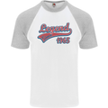 Legend Since 58th Birthday 1965 Mens S/S Baseball T-Shirt White/Sports Grey