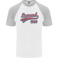 Legend Since 54th Birthday 1969 Mens S/S Baseball T-Shirt White/Sports Grey