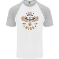 Rising Pheonix Motivational Message Quote Mens S/S Baseball T-Shirt White/Sports Grey