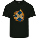 St. Andrew's Cross Scottish Flag Scotland Kids T-Shirt Childrens Black