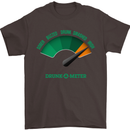 St. Patrick's Day Drunkometer Funny Beer Mens T-Shirt Cotton Gildan Dark Chocolate